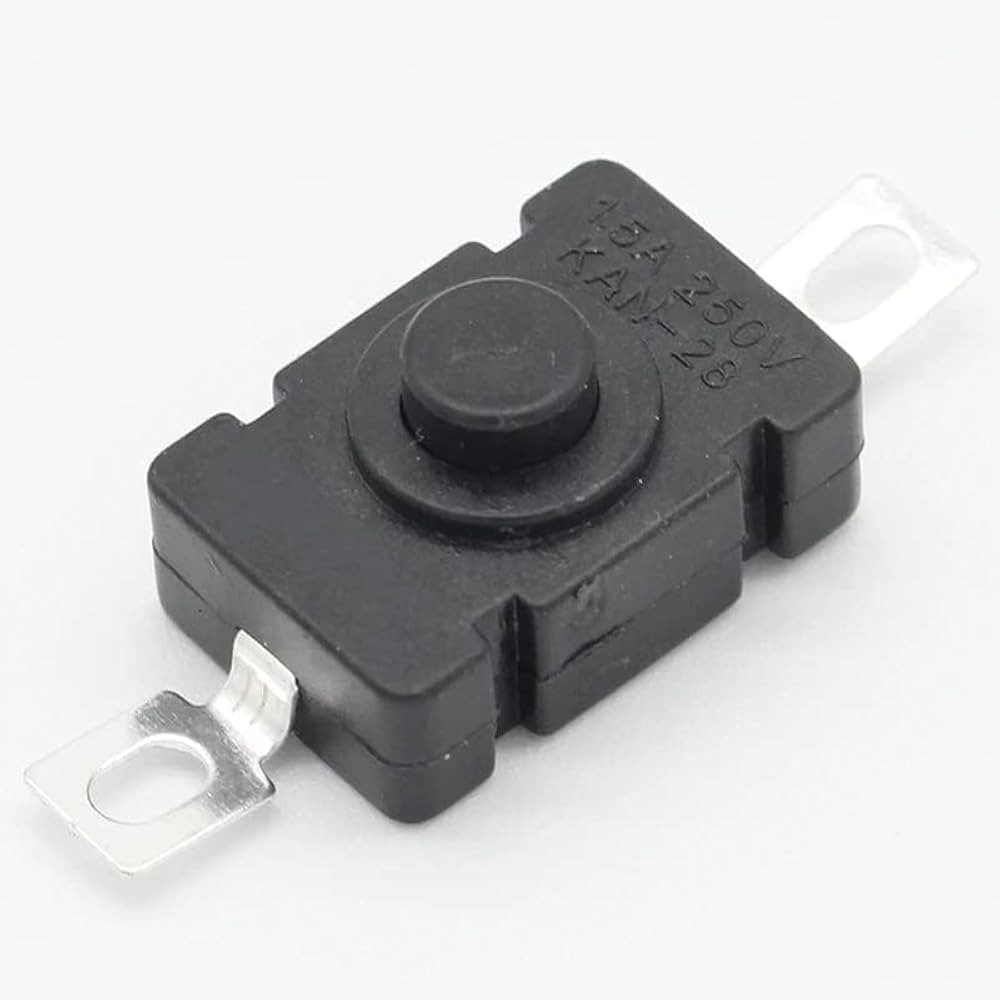 Black Push Button 2 Pin