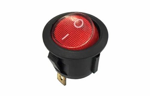 Lighted Rocker Switch Red Button SPST ON-OFF 3 Pin