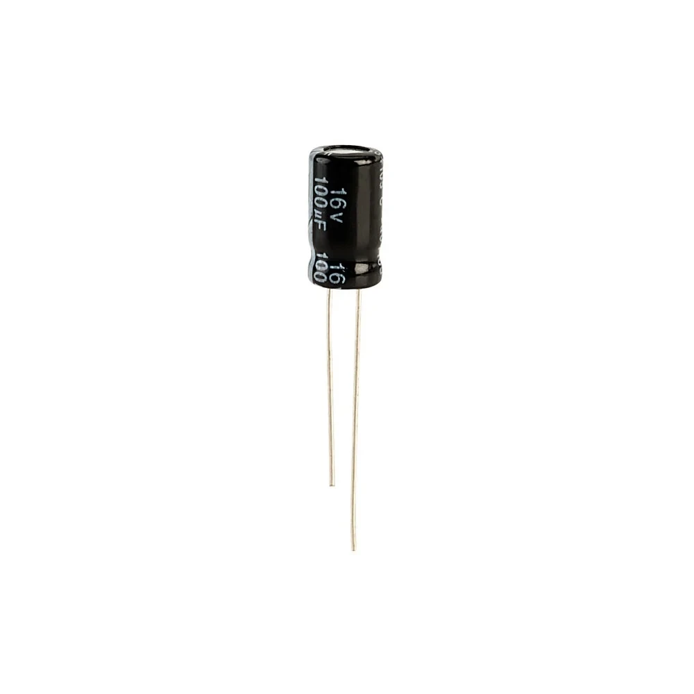 100uF 16V 5 x 11 Electrolytic Capacitors (Pack of 5)