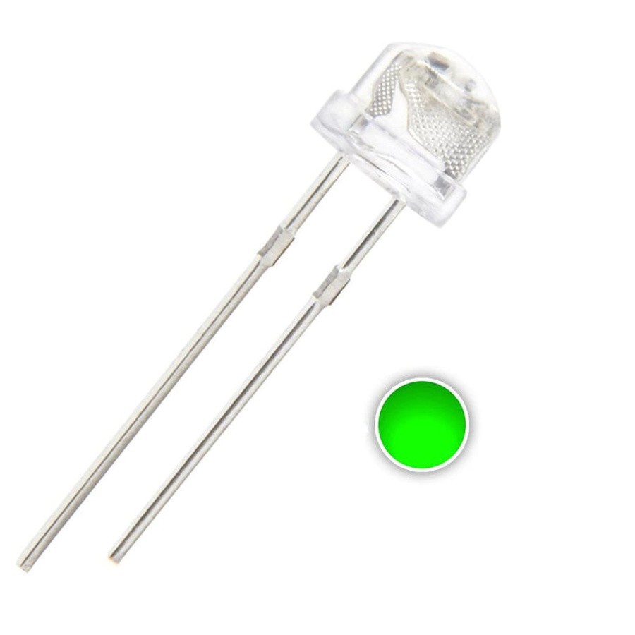 8mm Green LED Light